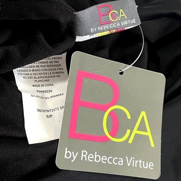 Becca Rebecca Virtue NWT Move Along One-Piece Plunge Strappy Swimsuit Black S - Picture 10 of 13